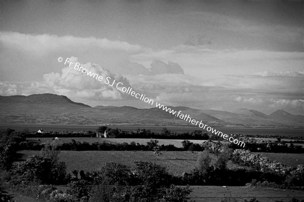 DISTANT VIEW OF CARLINGFORD AND MOURNE MOUNTAINS NEAR DILLONSTOWN